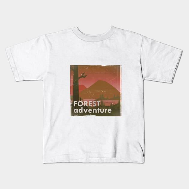 Forest adventure Kids T-Shirt by MilenaS